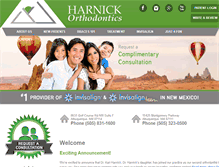 Tablet Screenshot of harnickorthodontics.com